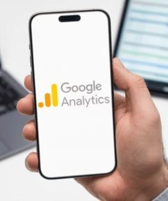 Digital marketing professional assigning user permissions in Google Analytics to manage website data, reports, and account access securely.